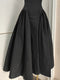 Vintage Hepburn Vibe Black Dress