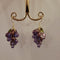 Beaded Grape Earrings