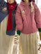 Super Cute Little Girl Embroidered Quilted Coat