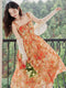 Romantic Floral Painting Dress + Cardigan