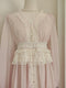 Vintage V Neck Lace 2pcs Dress