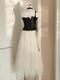 Lace Tube Top & Tulle Skirt  & Scarf 3pcs Set