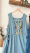 Cute Little Flowers Denim Dress