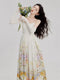 Romantic Floral Slip Dress + White Cardigan