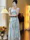 Romantic Light Blue Puffy Dress