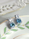 Super Shiny Blue CZ Diamonds Earrings