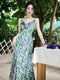 Romantic Neck Floral Slip Dress + Cardigan