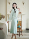 Romantic Quilted Fleece Trim Coat + Knitted Top + Overall Skirt 3pcs Set