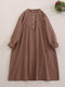 Solid Color Cotton Dress