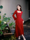 Red Irregular Hem Party Dress