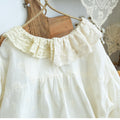 Lace Collar Loose Fit Flared Shirt