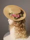 Vintage Flower Flat Hat