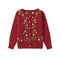 Floral Embroidered Woolen Cardigan