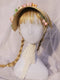 Lolita Lace Up Floral Straw Bonnet Hat