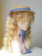 Dedicate Blue Flowers Straw Flat Hat