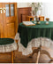 French Velvet Lace Trim Tablecloth