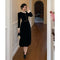 Black Velvet Classic Dress