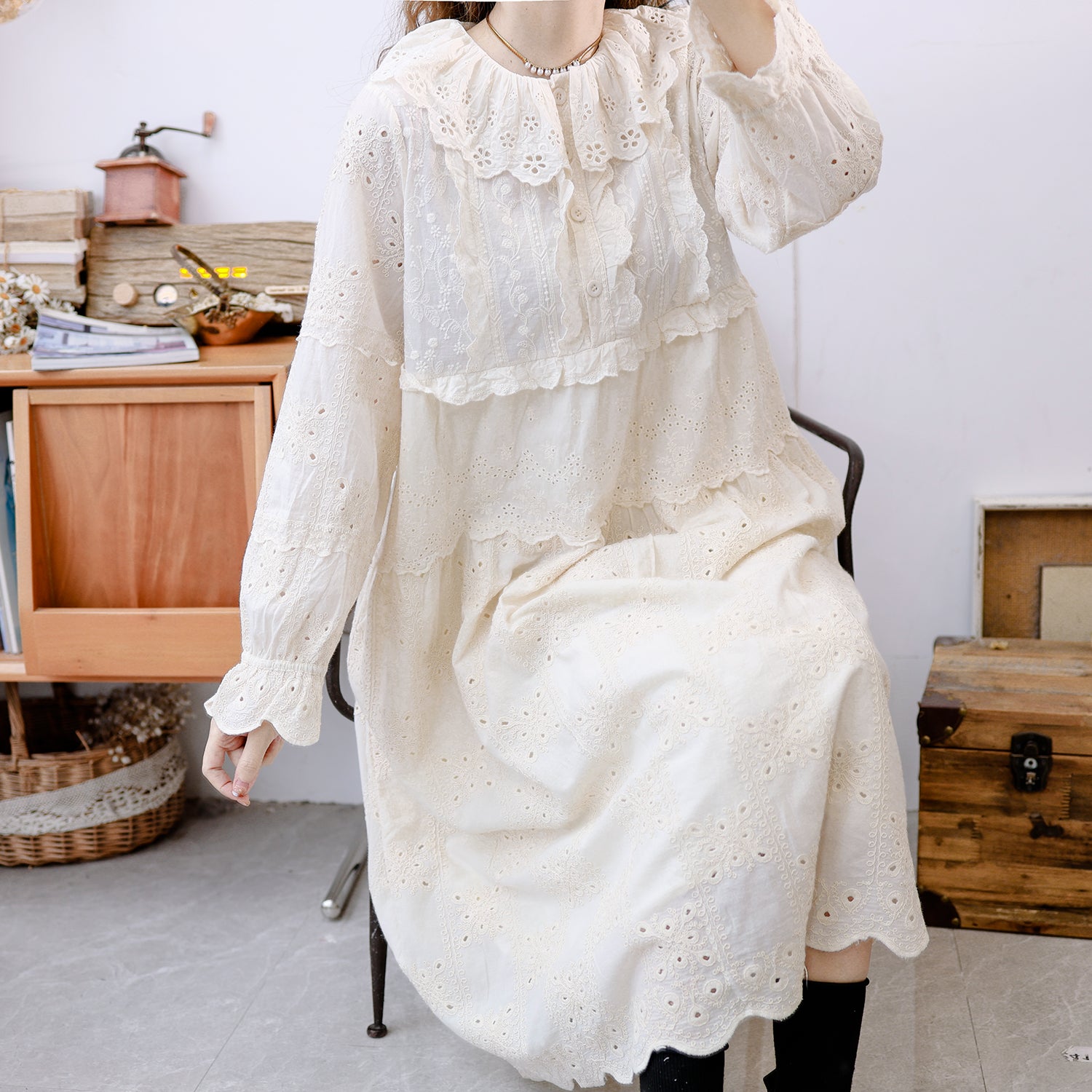 High Quality 100 Cotton Lace Dress The Cottagecore — free download