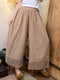 Lace Hem Wide Leg Crop Pants