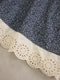 Lace Collar Loose Cotton Dress