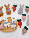 Super Cute Bunny & Carrot Brooch
