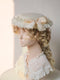 Lace Trim Flower Bow Hat