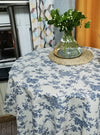 Blue Floral Tablecloth