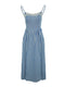 Cottagecore Plaid Lace Patchwork Slip Dress