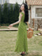 Lace Trim Collar Flare Sleeve Dress