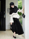 Vintage Caped Coat + Puffy Blouse + Fishtail Skirt 3pcs Set