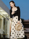 Black White Knit Top + Polka Dot Skirt 2pcs Set