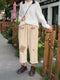 Cute Hobbitcore Corduroy Crop Pants