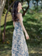 Romantic Floral Slip Dress + Knit Cardigan