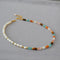 Pearl Natural Stones Patchwork Necklace / Bracelet