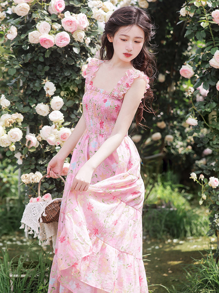 Fairy Pink Floral Dress– The Cottagecore