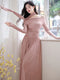 Elegant Solid Color Slim Knit Dress