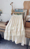 Lace Trim Cotton Skirt