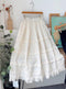 Lace Trim Cotton Skirt