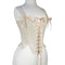 Solid Color Vintage Lace Up Boned Corset