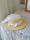 Vintage Straw Hat With Veil