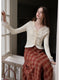 Romantic Ivory Frilled Knit Top