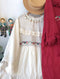 Tassel Collar Embroidered Dress