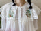 Ramie Embroidered Collar Blouse