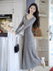 Romantic V Neck Fishtail Dress