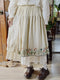 Morikei Floral Embroidered Corduroy Skirt