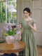 Belted Cotton Plaid Dress