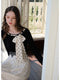 Romantic Slim Polka Dot Scarf Knit Top