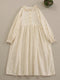 Cotton Lace Embroidered Dress