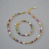 Natural Stones Pearl Patchwork Necklace / Bracelet