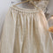 Linen Lace Hem Skirt